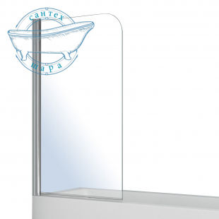 Шторка на ванну 80х140 Volle 10-11-100 стекло прозрачное