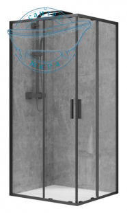 Душова кабіна DEVIT ART 2.0 100х100 FEN2240B колір - чорний матовий, скло прозоре