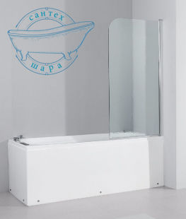 Шторка стеклянная на ванну Devit Quest 140x80 (Стекло - шиншилла)FEN0794P