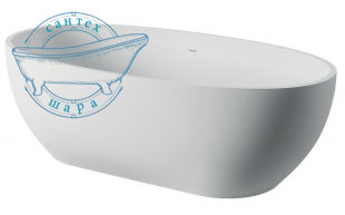 Ванна з штучного каменю ArtCeram Hoop 170x70 біла глянцева ACW002 01