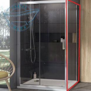 Стінка для душової кабіни Ravak 10 ° 10PS-90 (профіль - білий, скло - transparent) 9UV70100Z1