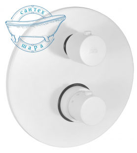 Термостат для душа на 3 потребителя Paffoni Light белый матовый LIQ019BO