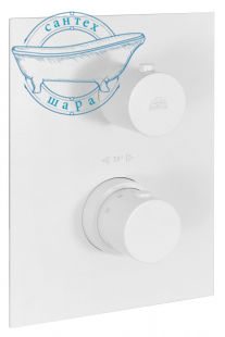 Термостат для душа на 2 потребителя Paffoni Light белый матовый LIQ518BO/M