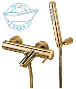 Змішувач для ванни Paffoni Light золото LIG023HG з ручним душем