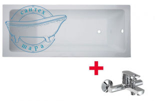 Ванна акрилова Volle Libra 150х70 TS-1570458 + Змішувач для ванни Volle Benita 15172100