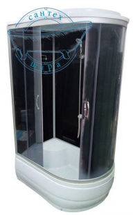 Душевой бокс Atlantis 120x80 (Профиль - сатин, стекло - графит) AKL 120P ECO (GR) L