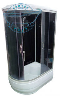 Душевой бокс Atlantis 120x80 (Профиль - сатин, стекло - графит) AKL 120P ECO (GR) R