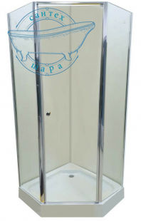 Душевая кабина Atlantis 100х100 (Профиль - хром, стекло - прозрачное) B-009-10 с поддоном