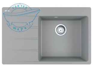 Кухонна мийка Franke Centro CNG 611-78 TL сірий камінь 114.0630.469