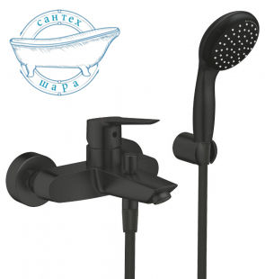 Змішувач для ванни Grohe Start QuickFix чорний матовий UA30330701 з душовим гарнітуром