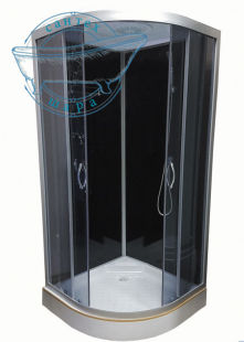 Душевой бокс Atlantis 100x100 (Профиль - сатин, стекло - тонированное) AKL 100 P-T ECO GR
